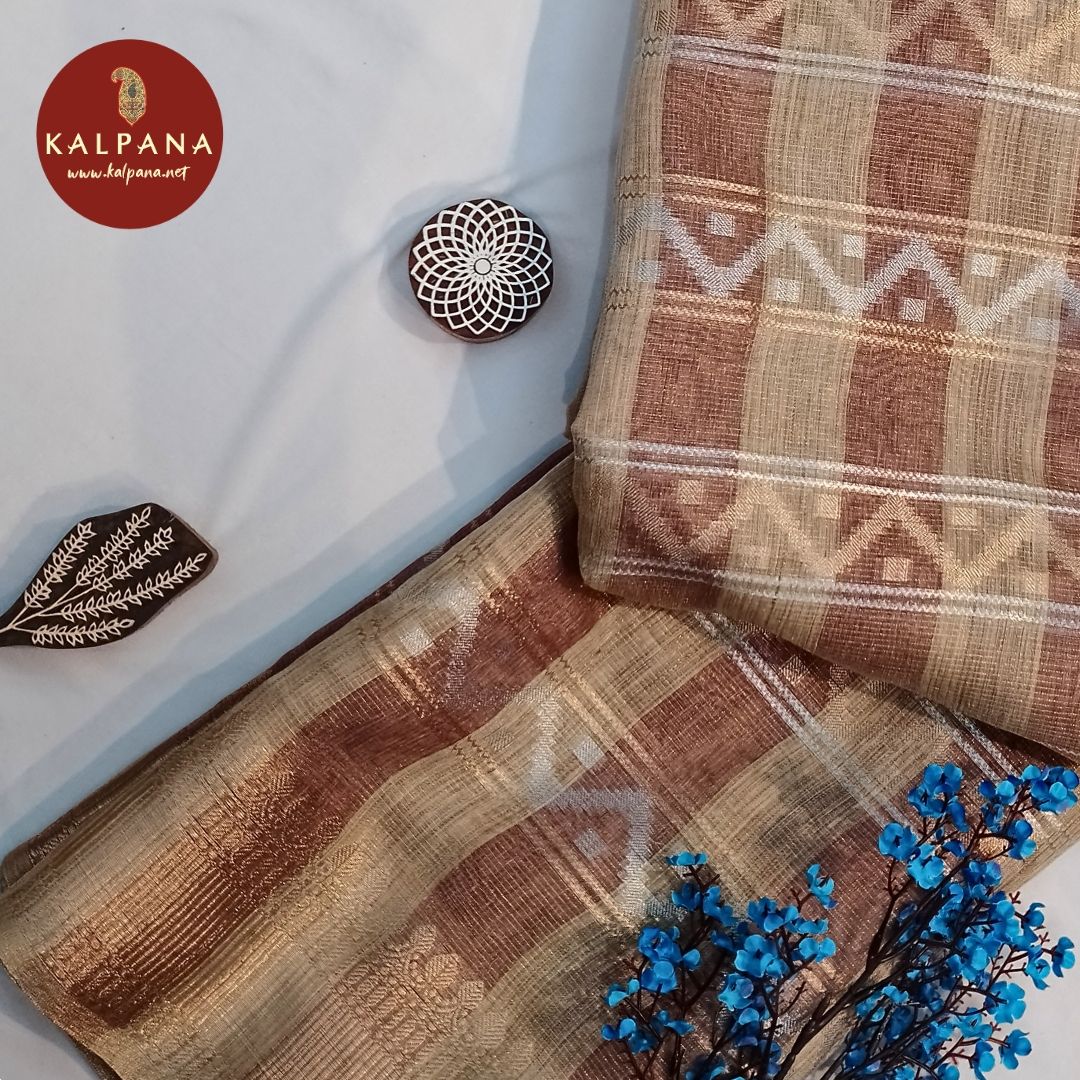 Woven Zari Linen Saree