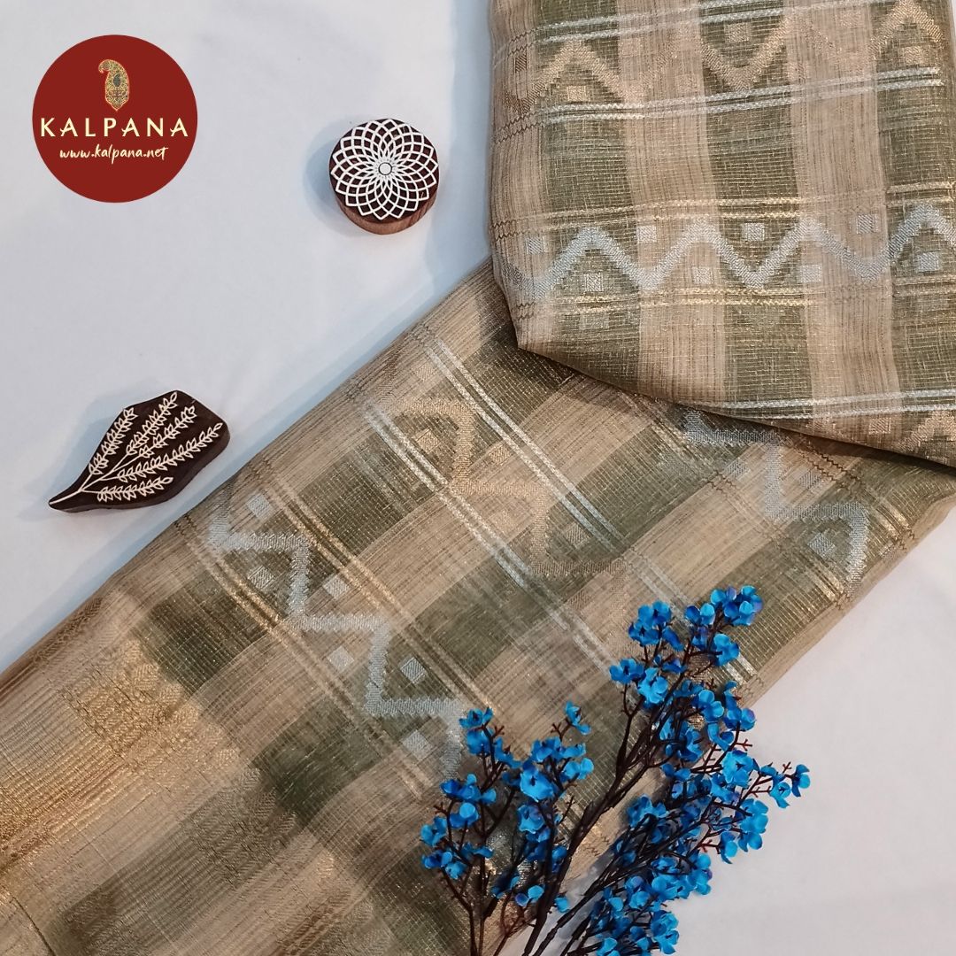 Woven Zari Linen Saree