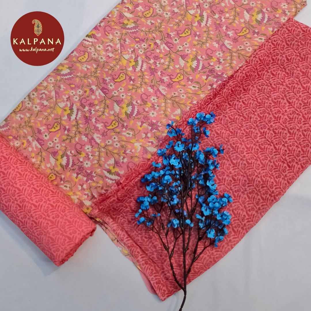 Shirt: Pink Coloured Printed Pure Cotton Unstitched Suit.
Dupatta: Pink Color Printed Cotton Dupatta.
Bottom: Pink Pure Cotton Bottom.
Perfect for Semi,Formal,Wear.
Recommended for Summer season(s). Dry Clean Only
Shirt Fabric: 2.5 mts
Salwar Fabric: 2.4 mts
Dupatta: 2.4 mts
Country Of Origin:India
Weight: 250 gms
