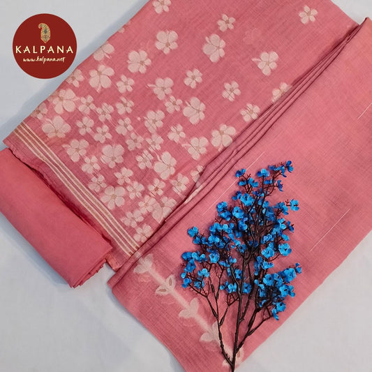 Shirt: Pink Coloured Woven Zari Blended SICO Cotton Unstitched Suit and Border.
Dupatta: Pink Color Woven Zari SICO Cotton Dupatta.
Bottom: Pink Blended SICO Cotton Bottom.
Perfect for Semi,Formal,Wear. 
Recommended for Summer season(s). Dry Clean Only
Shirt Fabric: 2.5 mts
Salwar Fabric: 2.4 mts
Dupatta: 2.4 mts
Country Of Origin:India
Weight: 500 gms
