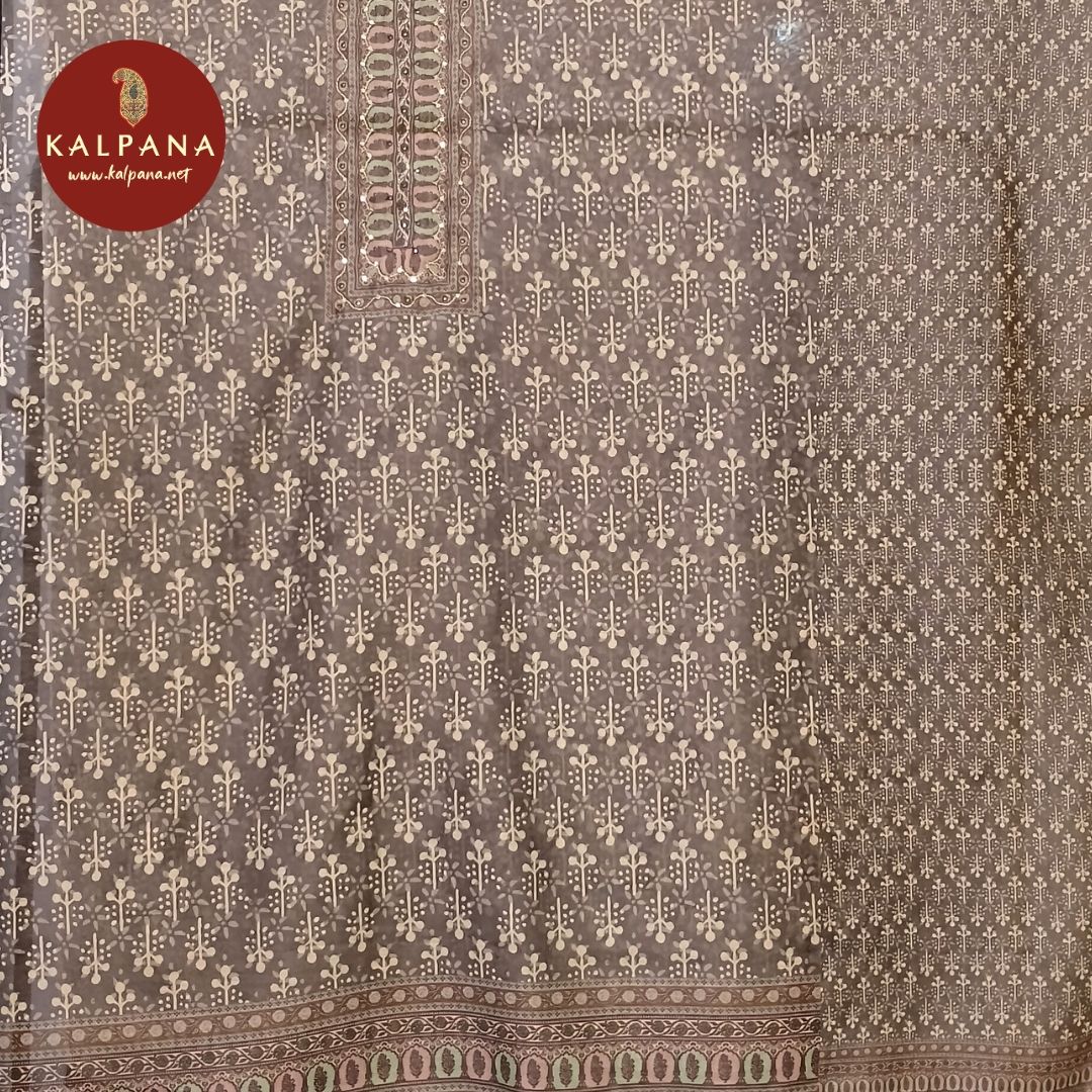 Printed With Embroidery SICO Cotton Unstitched Suit