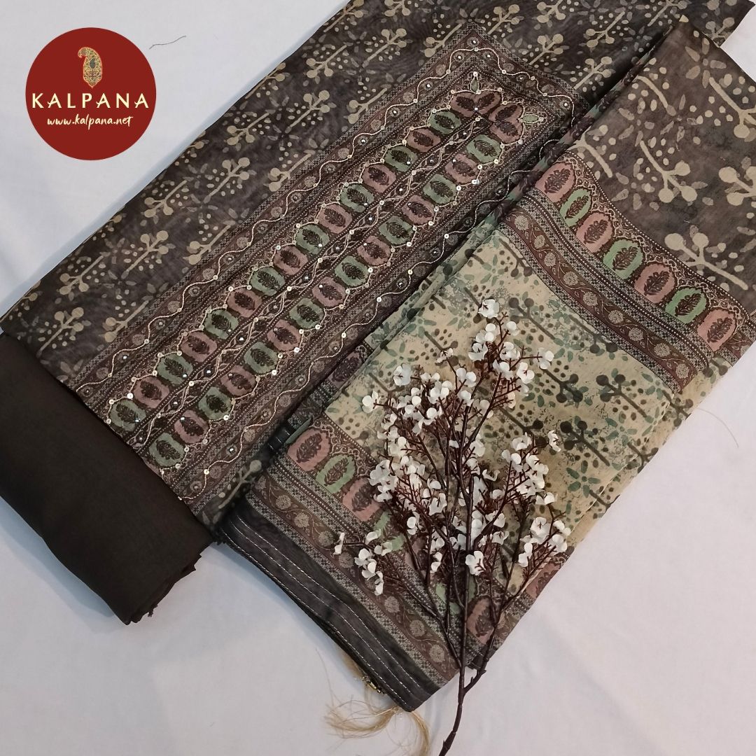 Shirt: Brown Coloured Printed With Embroidery Blended SICO Cotton Unstitched Suit and Border.
Dupatta: Brown Color Printed SICO Cotton Dupatta.
Bottom: Brown Blended SICO Cotton Bottom.
Perfect for Semi,Formal,Wear.
Recommended for Summer season(s). Dry Clean Only
Shirt Fabric: 2.5 mts
Salwar Fabric: 2.4 mts
Dupatta: 2.4 mts
Country Of Origin:India
Weight: 500 gms