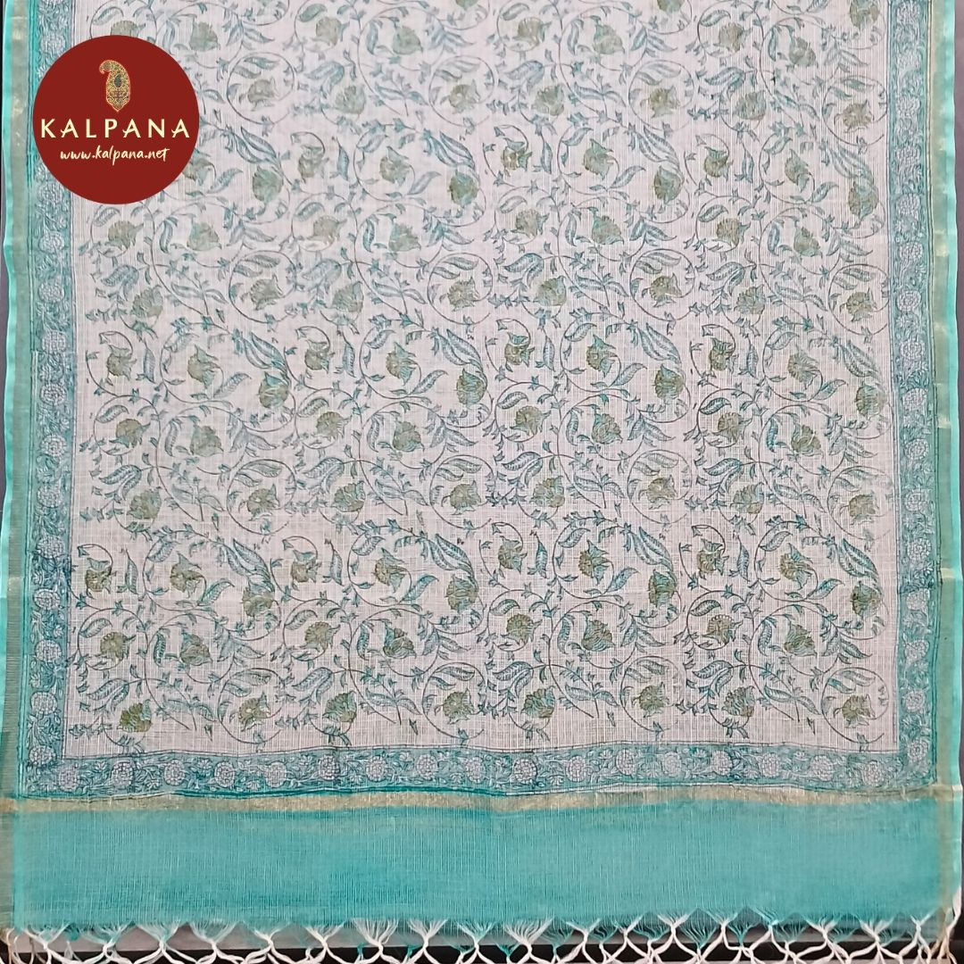Printed Blended Silk Kota Unstitched Suit
