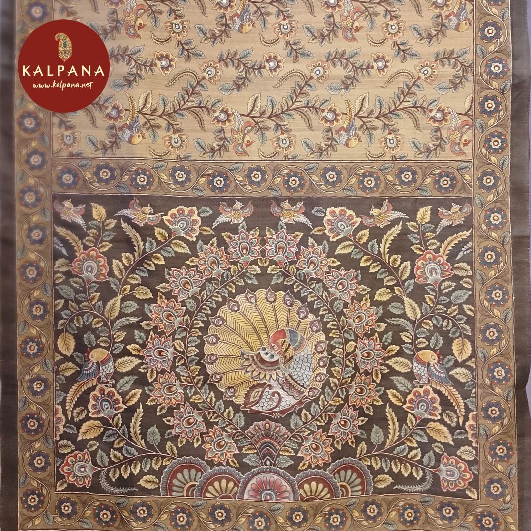 Printed With Embroidery Blended Tussar Silk Saree