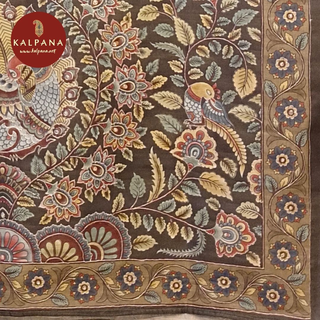 Printed With Embroidery Blended Tussar Silk Saree