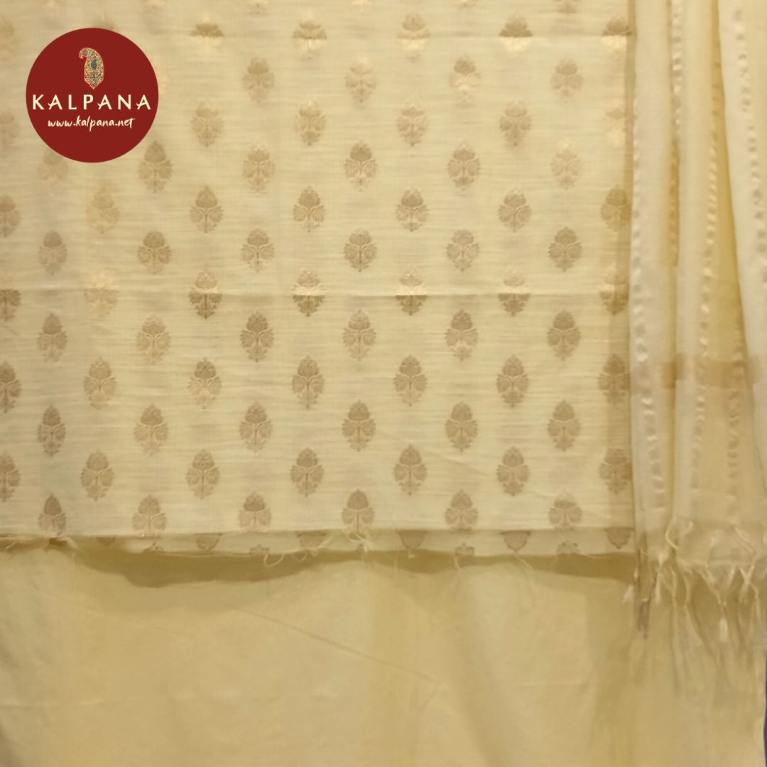 Woven Zari Blended SICO Cotton Unstitched Suit