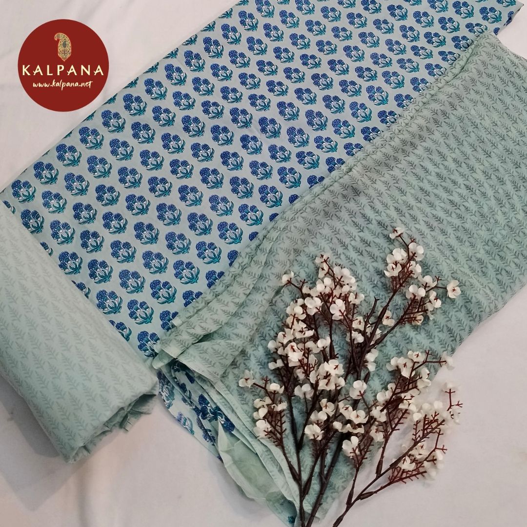 Shirt: Light Turquoise Coloured Printed Pure Cotton Unstitched Suit and Border.
Dupatta: Light Turquoise Color Printed Cotton Dupatta.
Bottom: Light Turquoise Pure Cotton Bottom.
Perfect for Semi,Formal,Wear.
Recommended for Summer season(s). Dry Clean Only
Shirt Fabric: 2.5 mts
Salwar Fabric: 2.4 mts
Dupatta: 2.4 mts
Country Of Origin:India
Weight: 500 gms
