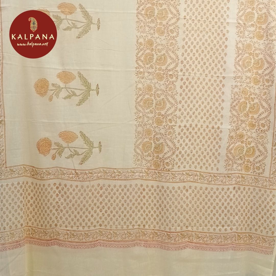 Printed With Embroidery Pure Cotton Unstitched Suit