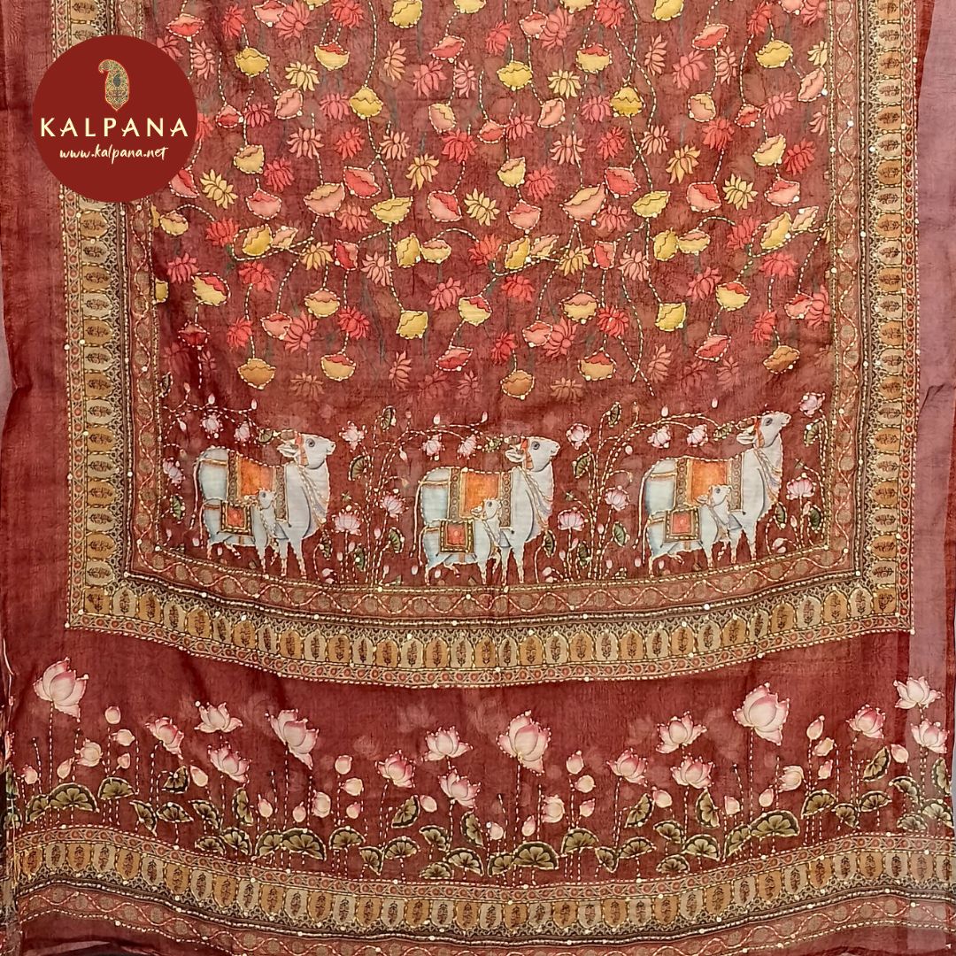 Embroided Blended SICO Cotton Unstitched Suit