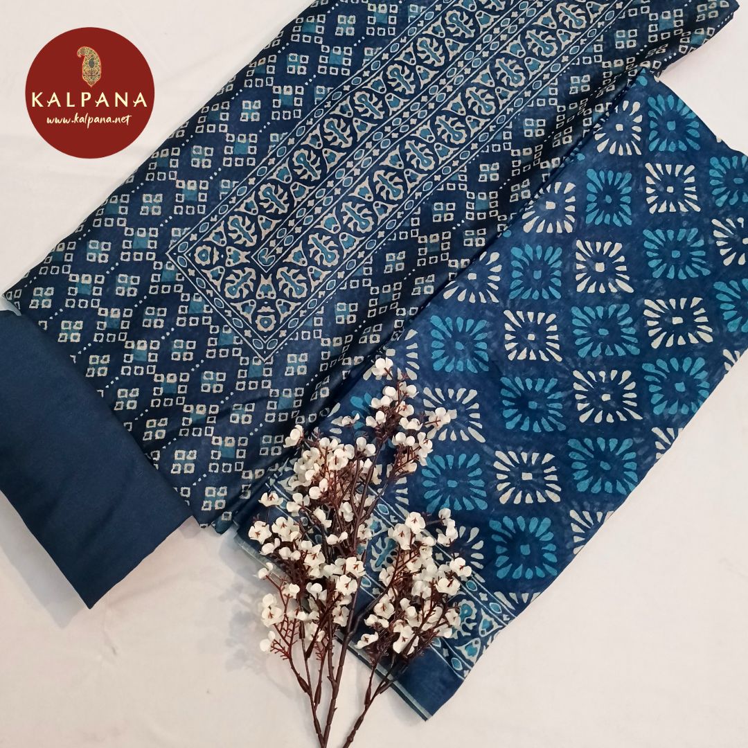 Shirt: Blue Coloured Printed Blended SICO Cotton Unstitched Suit and Printed Border.
Dupatta: Printed Blue Color SICO Cotton Dupatta.
Bottom: Plain Blue Blended SICO Cotton Bottom.
Perfect for Semi,Formal,Wear.
Recommended for Summer season(s). Dry Clean Only
Shirt Fabric: 2.5 mts
Salwar Fabric: 2.4 mts
Dupatta: 2.4 mts
Country Of Origin:India
Weight: 500 gms