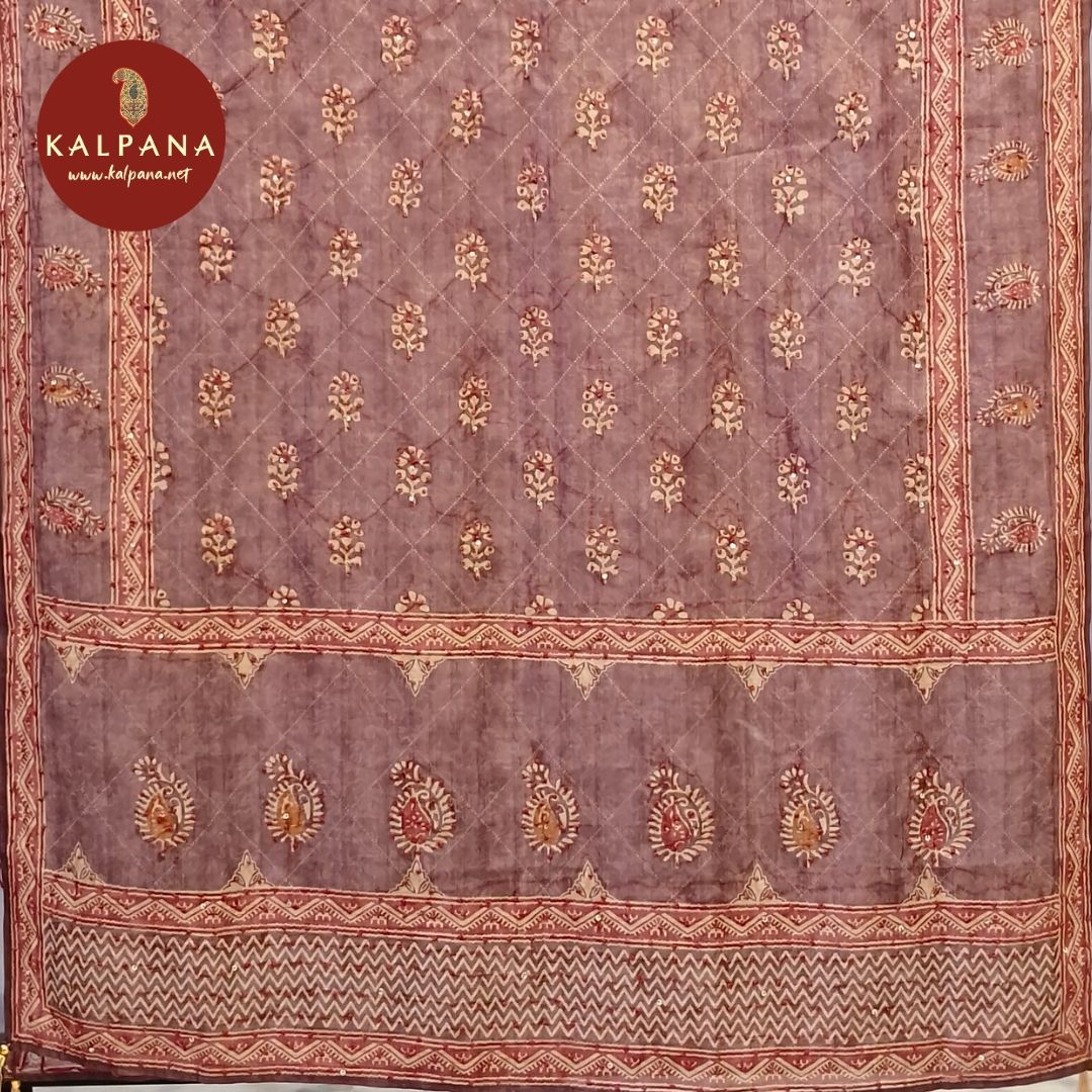 Printed With Embroidery Blended SICO Cotton Unstitched Suit