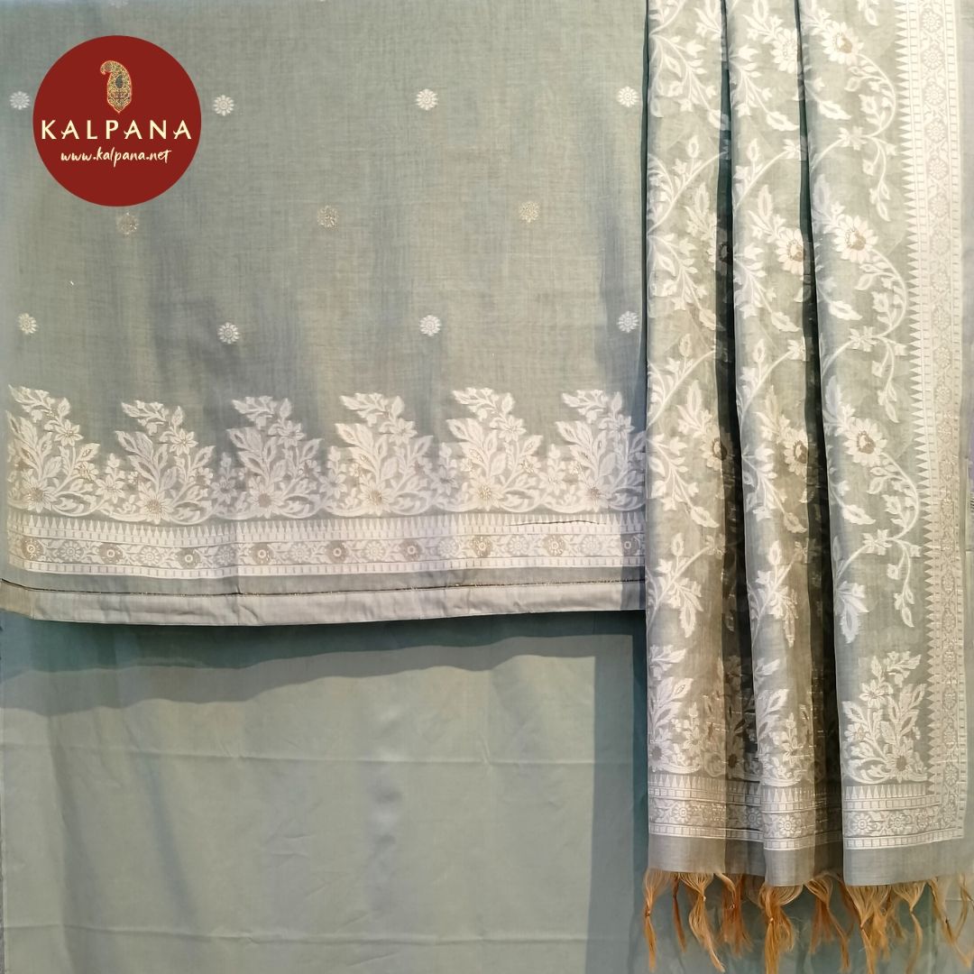 Woven Zari Blended SICO Cotton Unstitched Suit