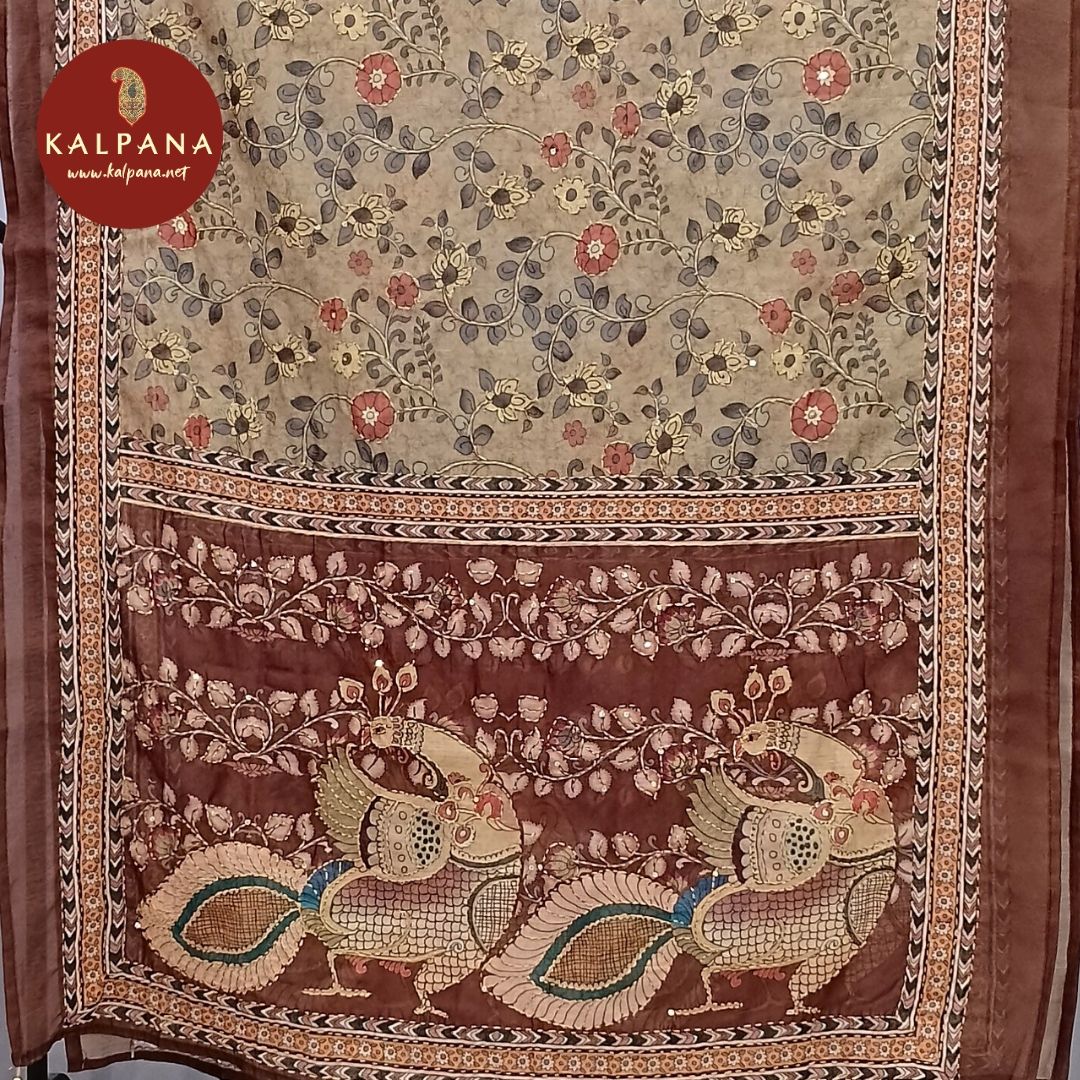 Printed With Embroidery Blended SICO Cotton Unstitched Suit - Kalpana