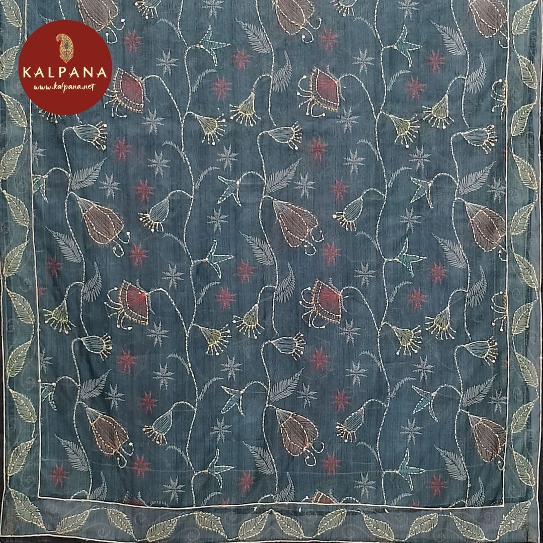 Printed With Embroidery Blended SICO Cotton Unstitched Suit - Kalpana