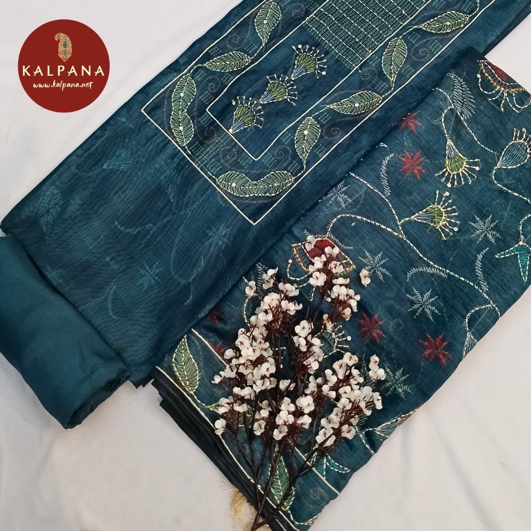 Shirt: Blue Coloured Printed With Embroidery Blended SICO Cotton Unstitched Suit and Border.
Dupatta: Blue Color Printed With Embroidery SICO Cotton Dupatta.
Bottom: Blue Blended SICO Cotton Bottom.
Perfect for Formal,Wear.
Recommended for Summer season(s). Dry Clean Only
Shirt Fabric: 2.5 mts
Salwar Fabric: 2.4 mts
Dupatta: 2.4 mts
Country Of Origin:India
Weight: 500 gms