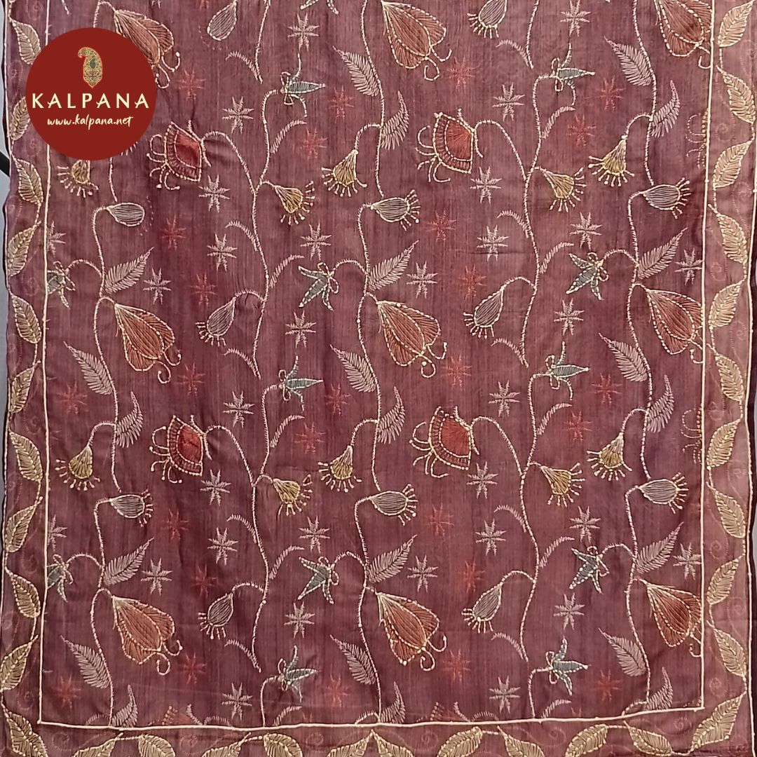 Printed With Embroidery Blended SICO Cotton Unstitched Suit - Kalpana