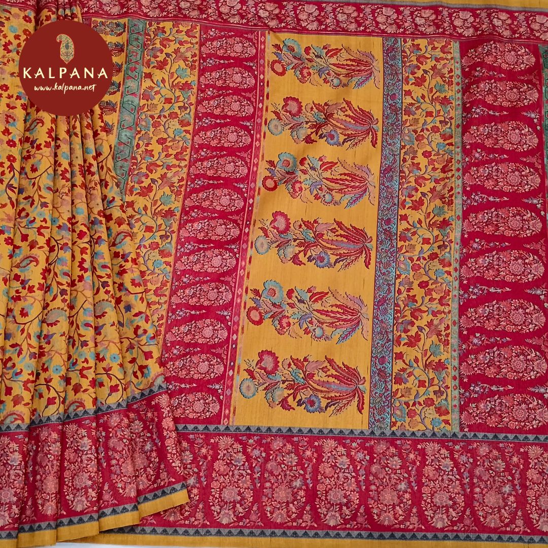 Printed Cotton Tusser Saree