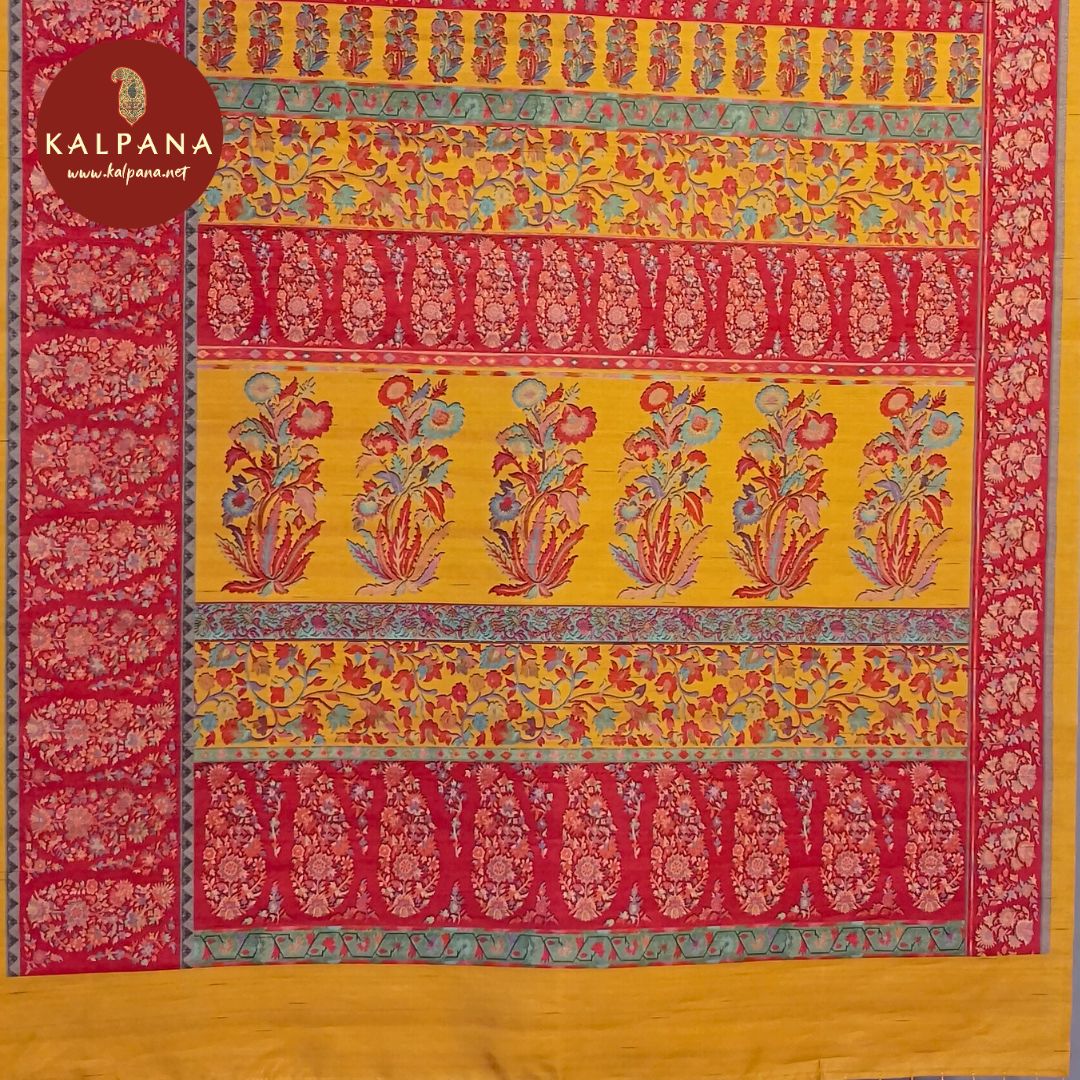 Printed Cotton Tusser Saree
