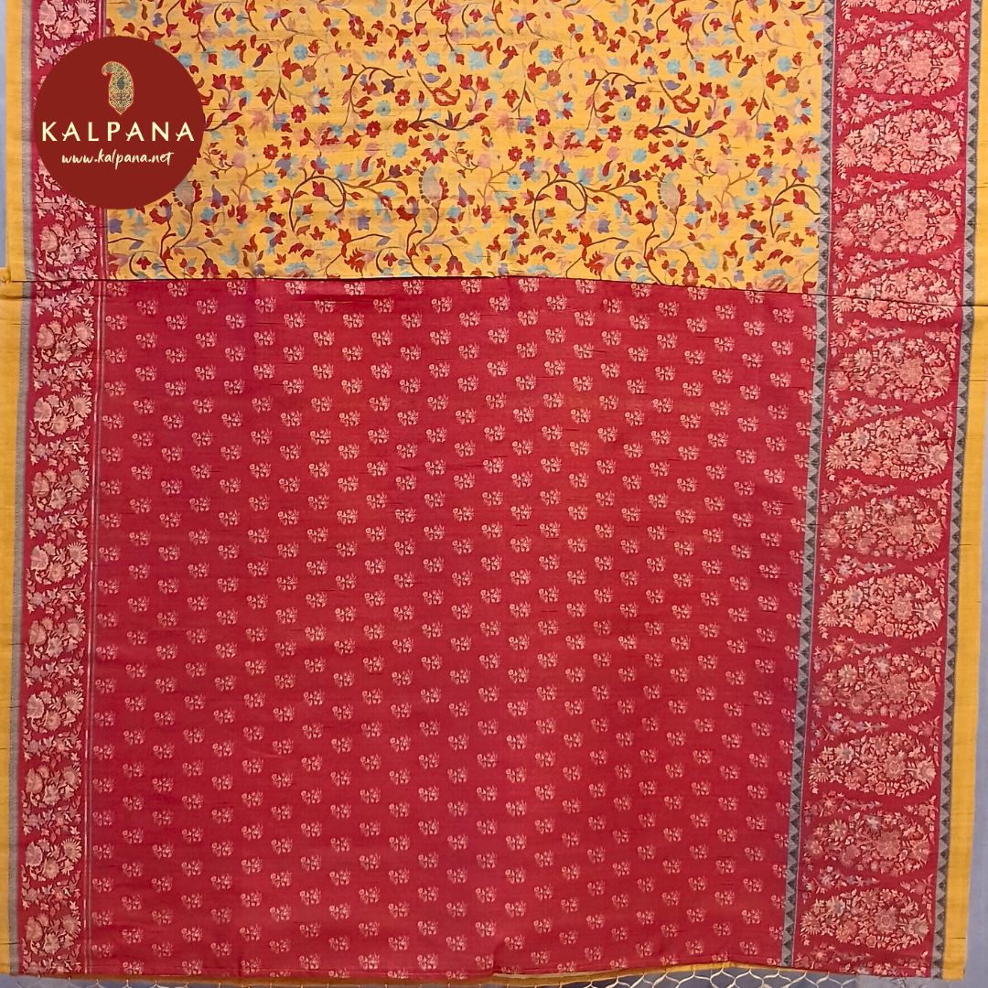 Printed Cotton Tusser Saree