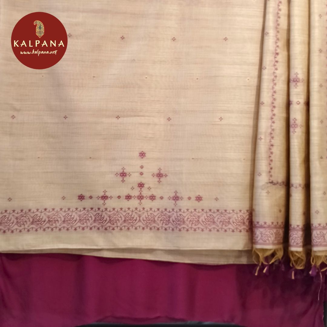 Woven Cotton Tusser Unstitched Suit