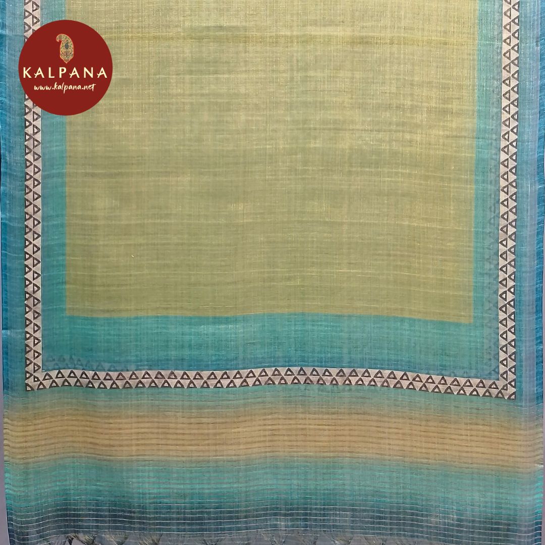 Printed With Embroidery Blended Linen Unstitched Suit - Kalpana