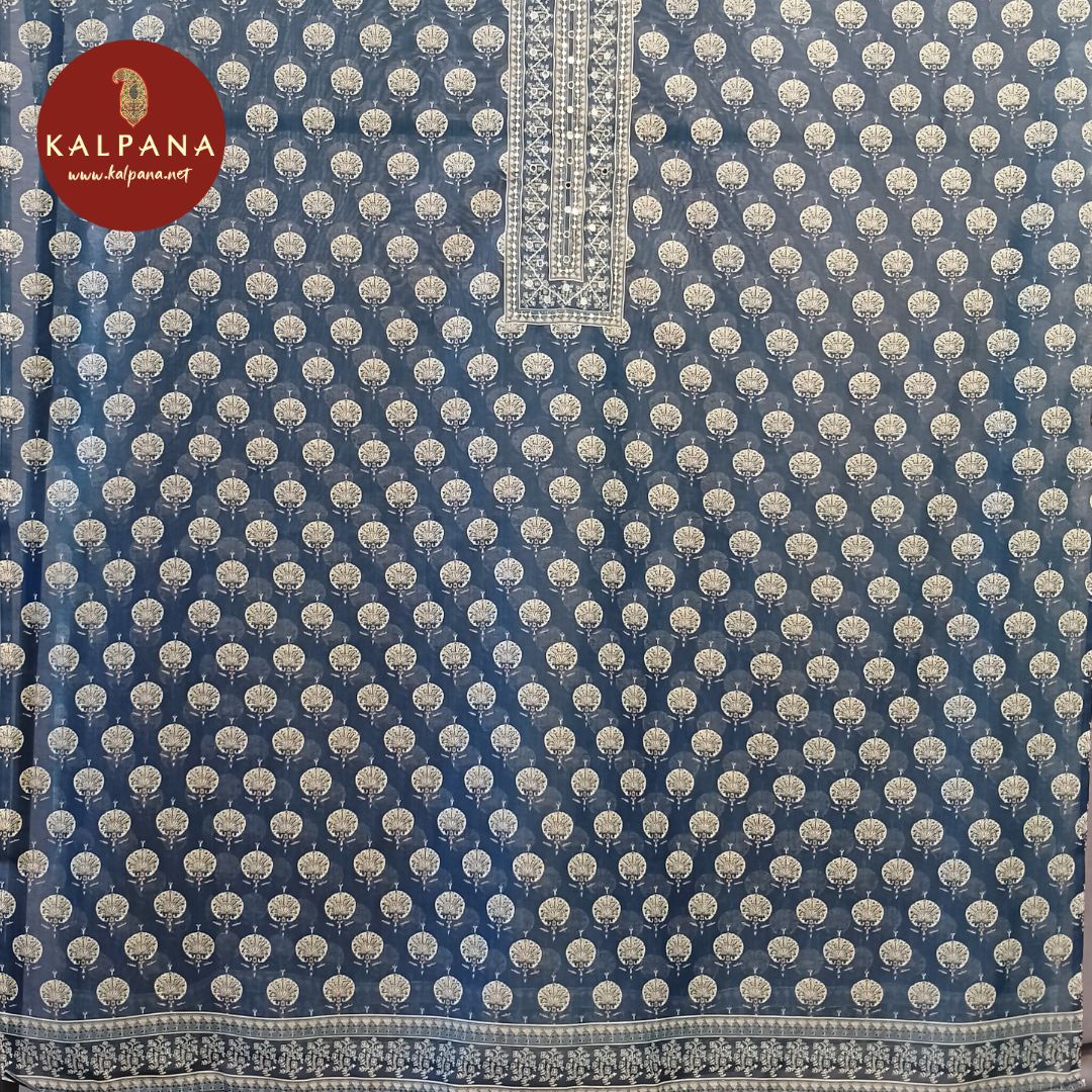 Printed With Embroidery SICO Cotton Unstitched Suit