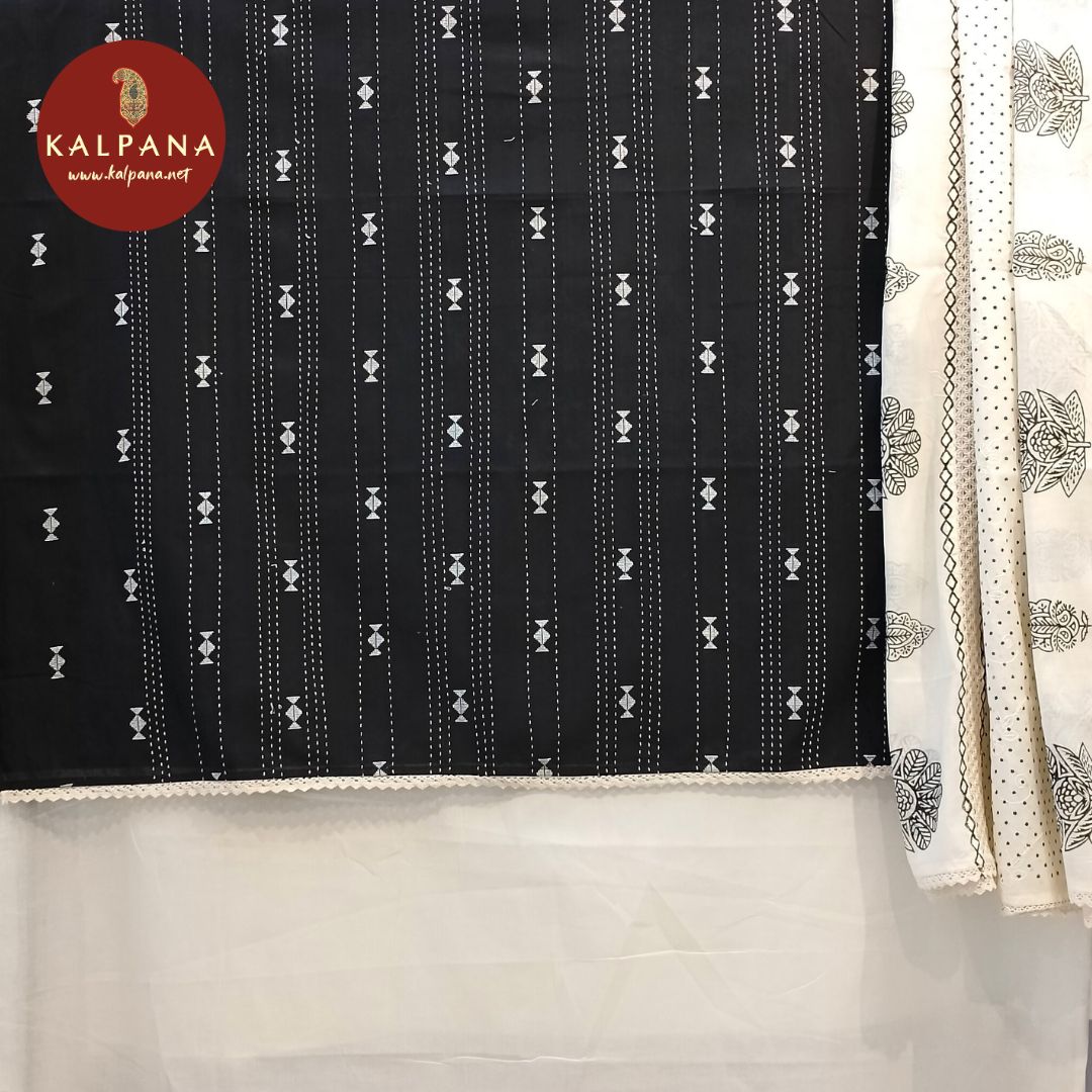 Handloom Embroided Cotton Unstitched Suit