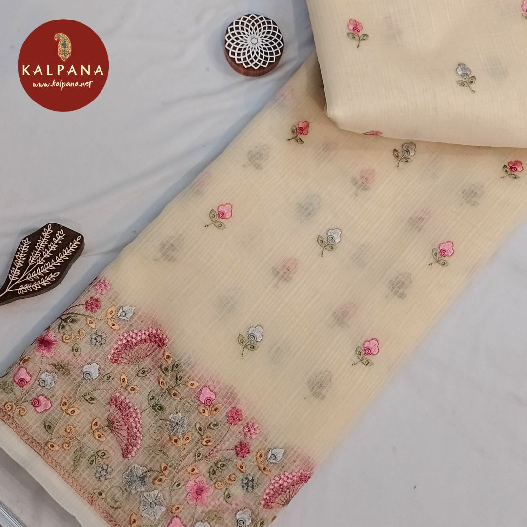 Ivory Embroidery SICO Cotton Saree
with Embroidered Ivory Color Palla
The Ivory Colored Woven Zari SICO Cotton Unstitched Blouse
Which is Perfect for Semi,Formal,Wear in Summer season(s). Dry Clean Only.
Saree 5.4 mts
Blouse 0.8 mts
Country Of Origin:India
Weight: 500 gms