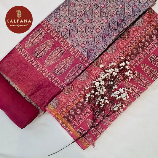 Shirt: Wine Coloured Printed Blended SICO Cotton Unstitched Suit.
Dupatta: Wine Color Printed SICO Cotton Dupatta.
Bottom: Wine Blended SICO Cotton Bottom.
Perfect for Formal,Wear. 
Recommended for Summer season(s). Dry Clean Only
Shirt Fabric: 2.5 mts
Salwar Fabric: 2.4 mts
Dupatta: 2.4 mts
Country Of Origin:India
Weight: 500 gms