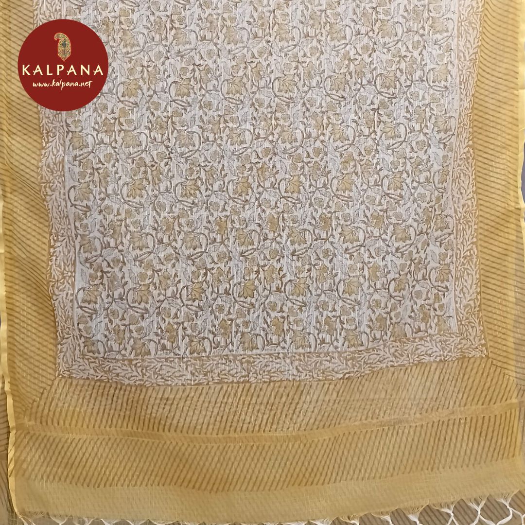 Handloom Embroided Pure Cotton Unstitched Suit - Kalpana