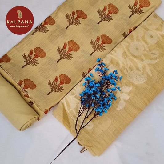 Shirt: Light Yellow Coloured Printed Blended SICO Cotton Unstitched Suit and Border.
Dupatta: Light Yellow Color Embroided SICO Cotton Dupatta.
Bottom: Light Yellow Blended SICO Cotton Bottom.
Perfect for Semi,Formal,Wear. 
Recommended for Summer season(s). Dry Clean Only
Shirt Fabric: 2.5 mts
Salwar Fabric: 2.4 mts
Dupatta: 2.4 mts
Country Of Origin:India
Weight: 500 gms