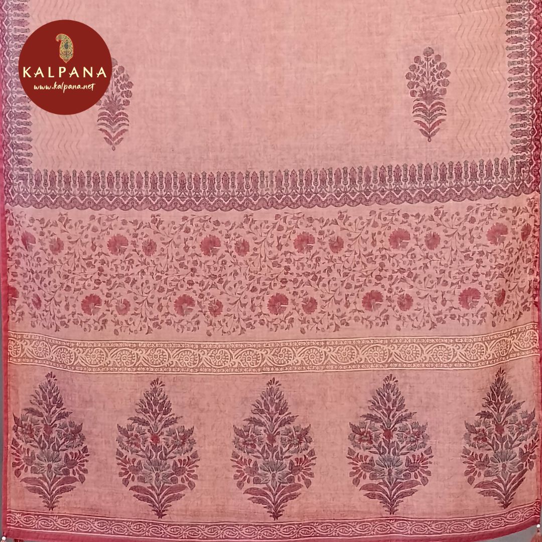 Embroided Blended Linen Unstitched Suit - Kalpana