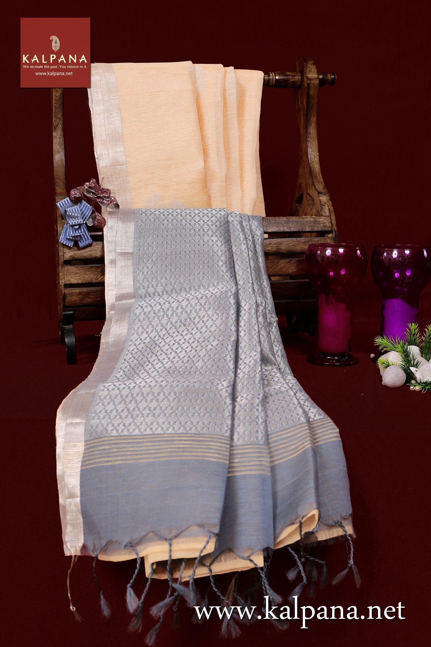 Handloom Pure Linen Saree