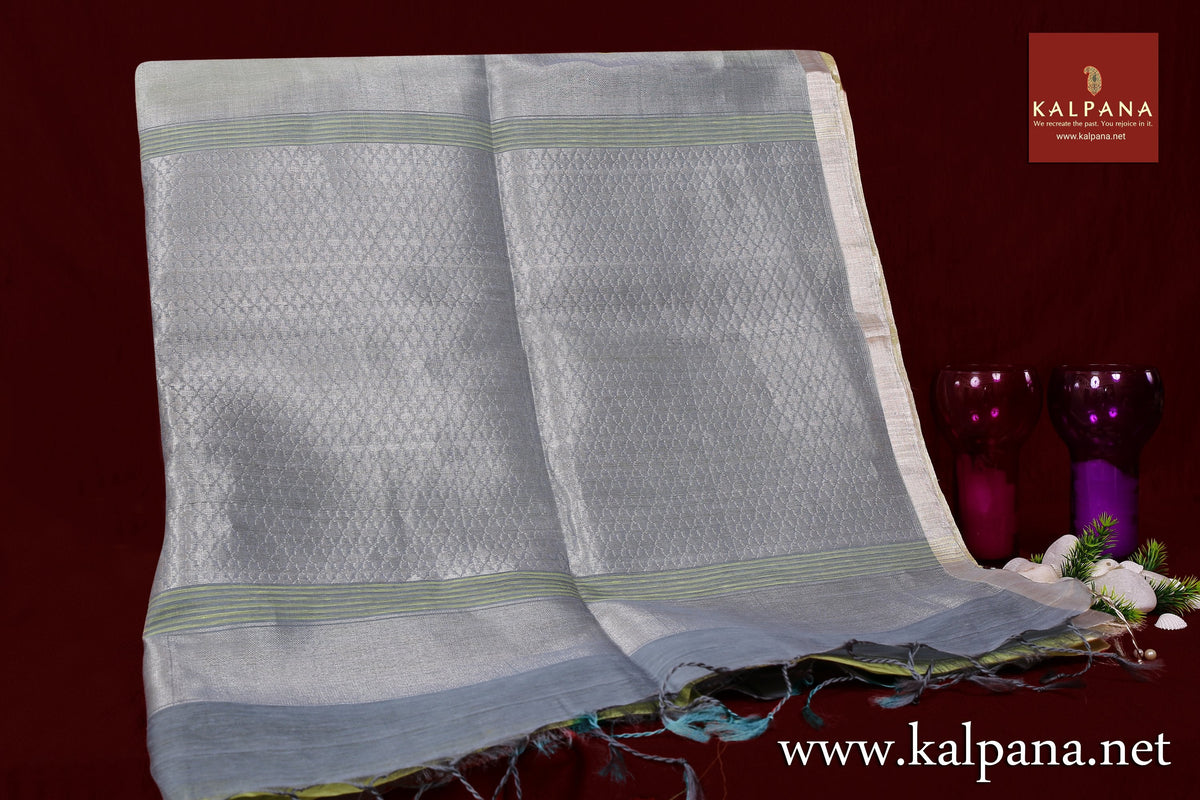 Handloom Pure Linen Saree - Kalpana