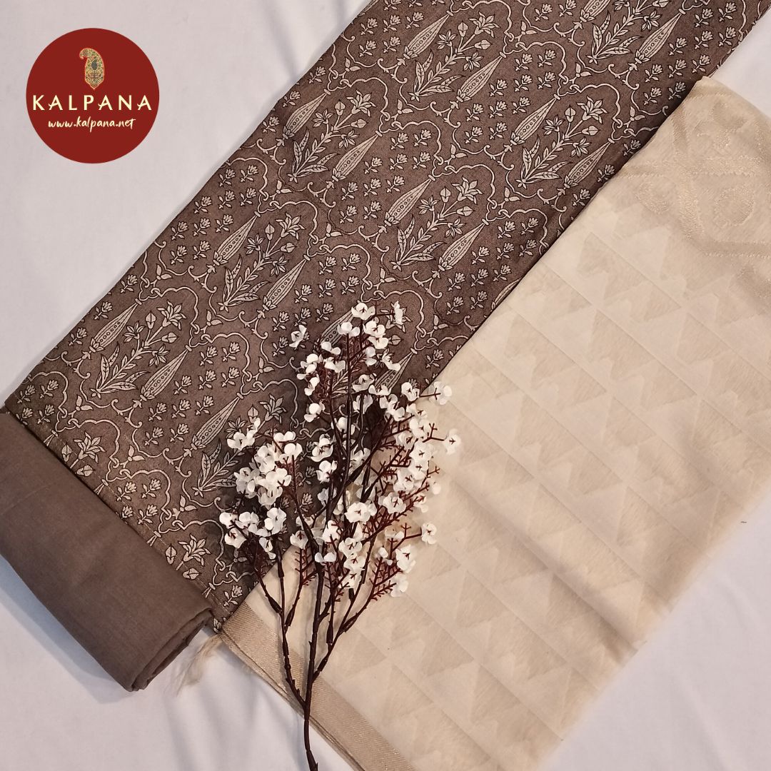 Printed Pure Linen Unstitched Suit