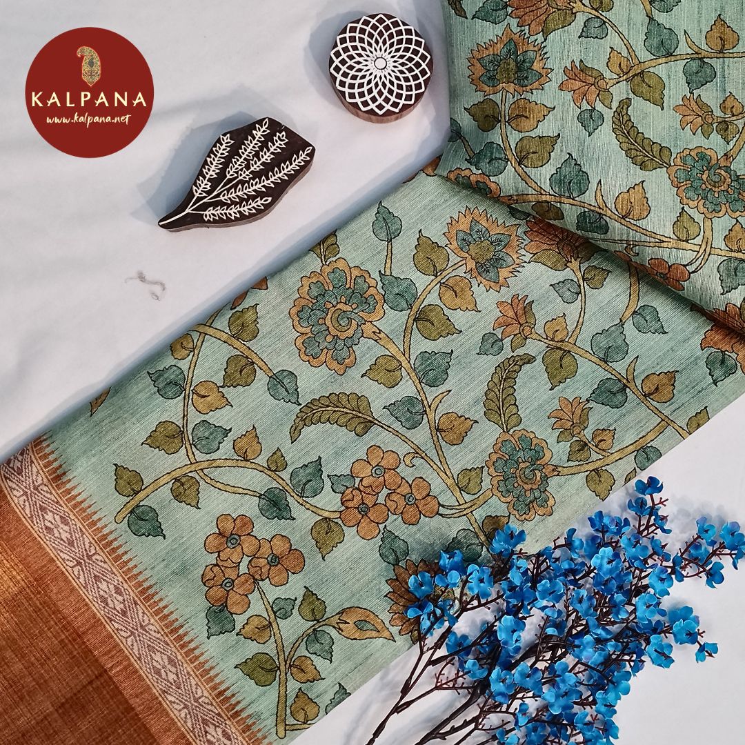 Printed Blended Tussar Silk Saree