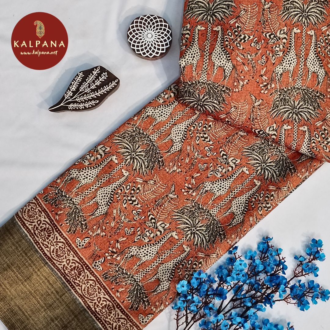 Printed Blended Tussar Silk Saree