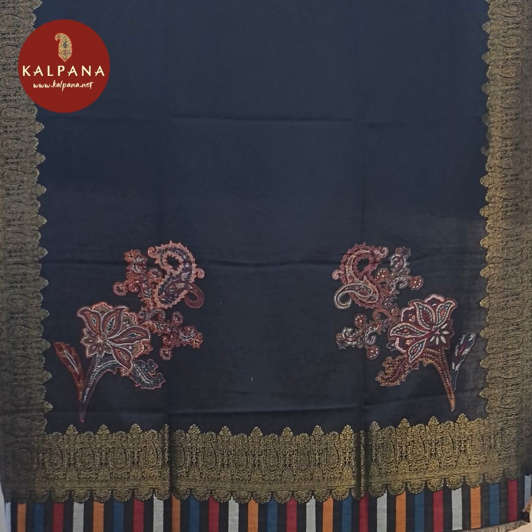Woven Zari Woolen Shawls - Kalpana