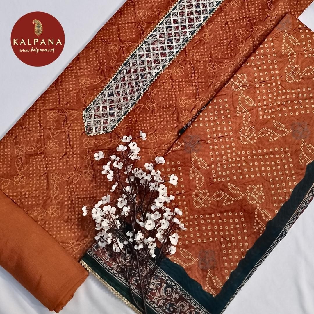 Printed Blended SICO Cotton Unstitched Suit