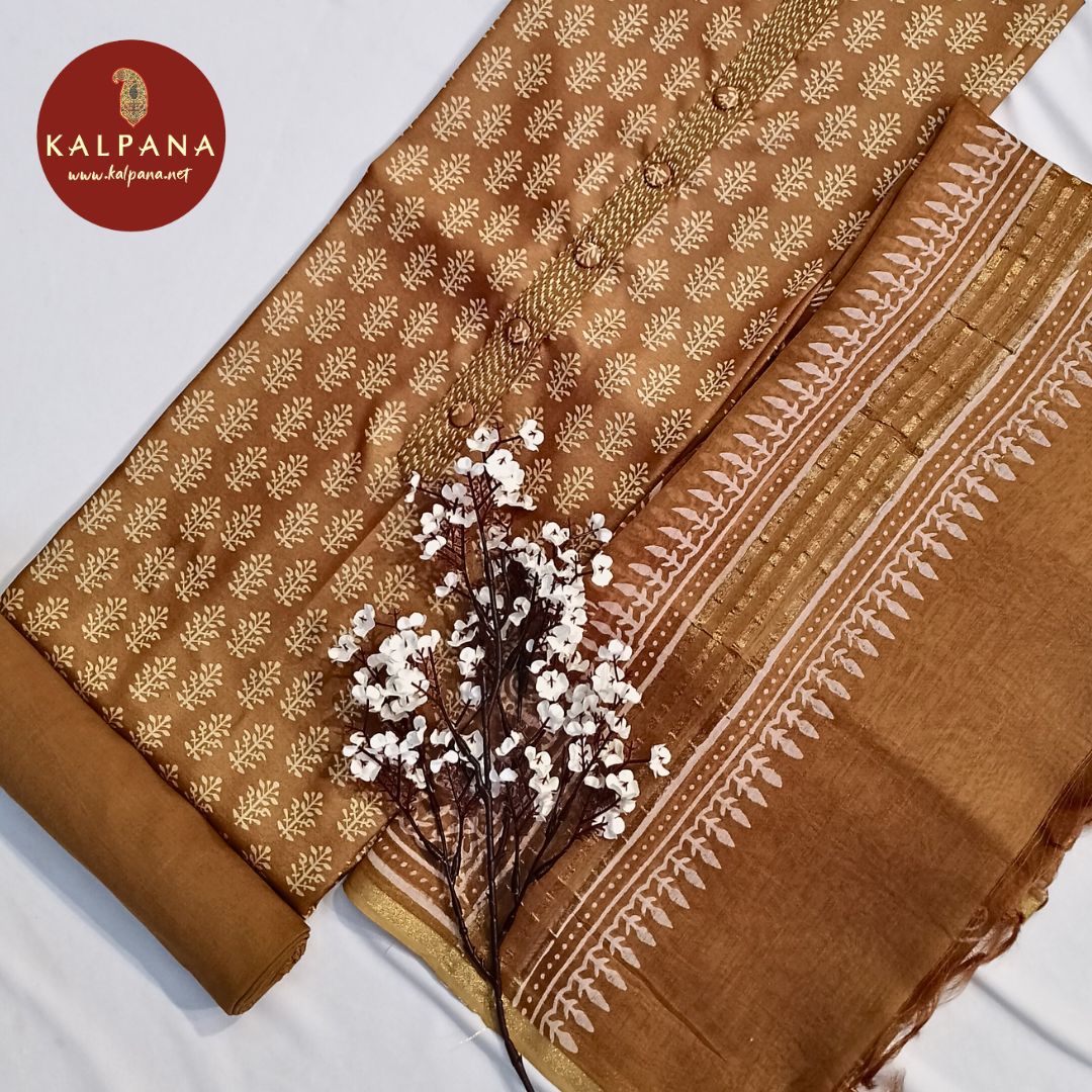 Printed Blended SICO Cotton Unstitched Suit