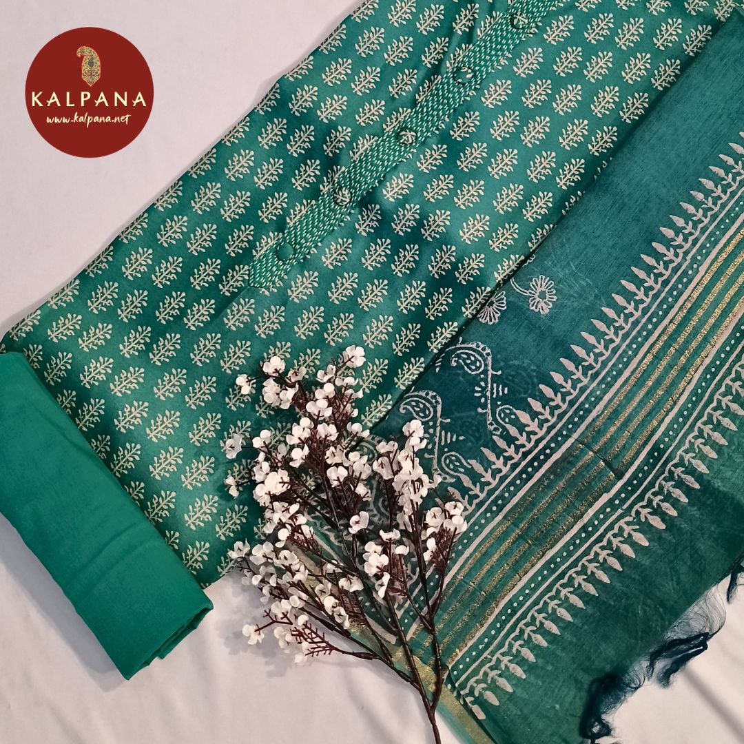 Printed Blended SICO Cotton Unstitched Suit