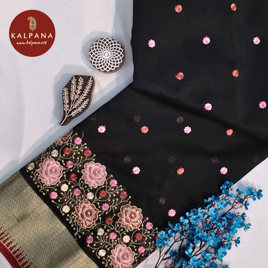 Embroidery Blended SICO Cotton Saree