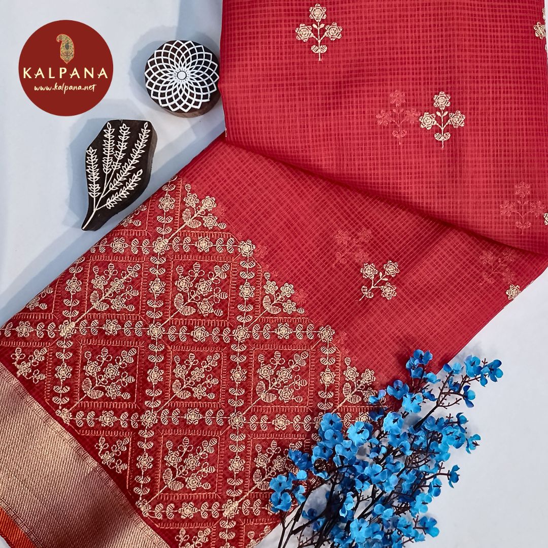 Embroidery Blended SICO Cotton Saree