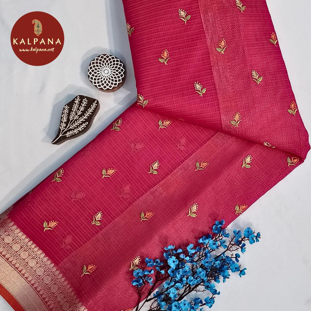 Banarasi Embroidery Blended Cotton Saree