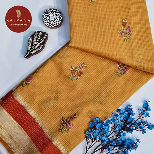 Banarasi Embroidery Blended Cotton Saree