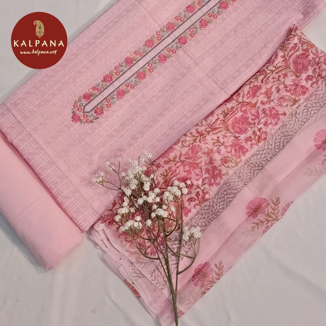 Resham work Machine Work Pure Cotton Unstitched Suit