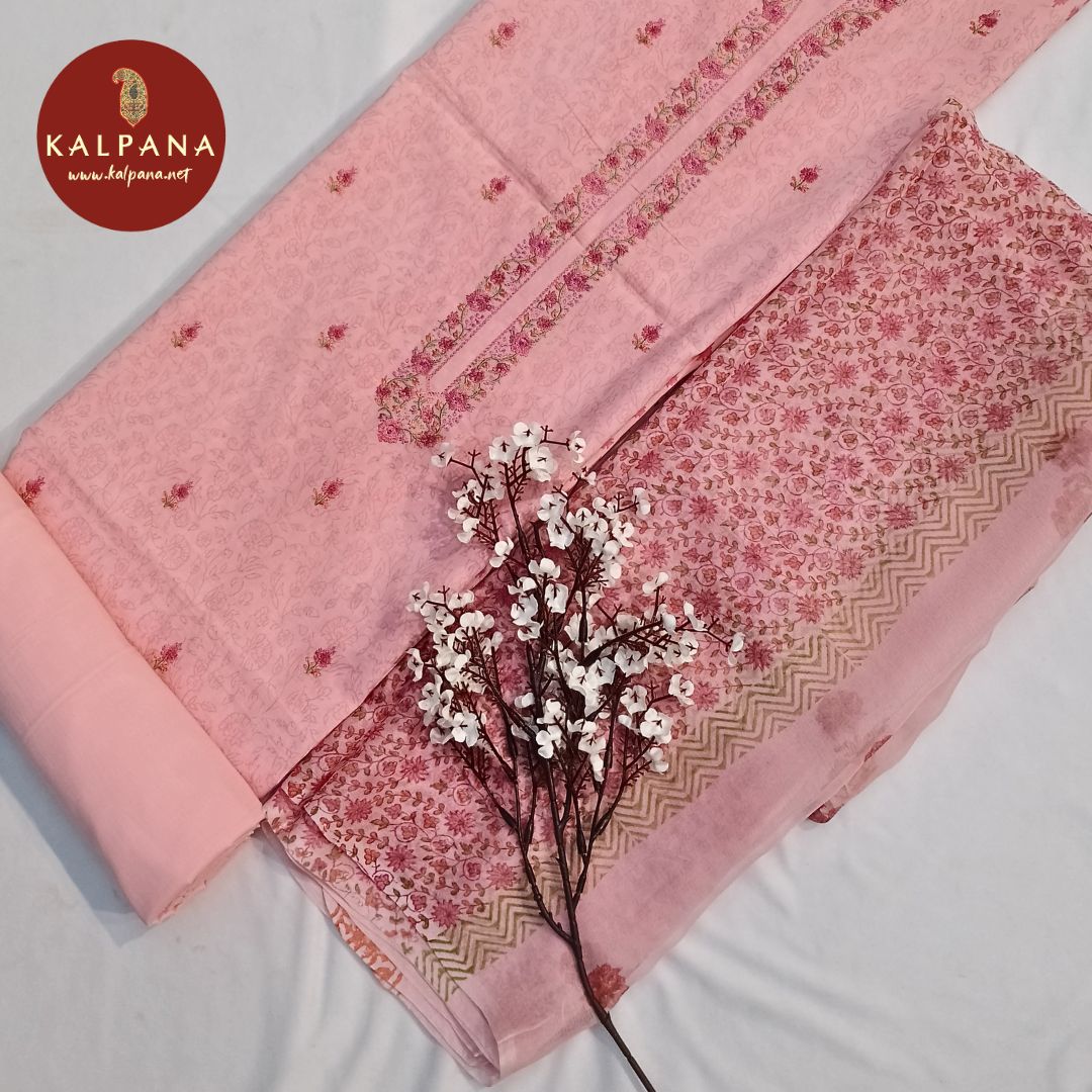 Resham work Embroidery Pure Cotton Unstitched Suit
