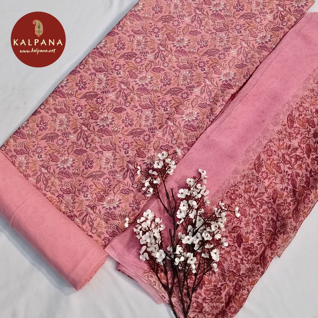 All Over Print Printed Pure Cotton Unstitched Suit