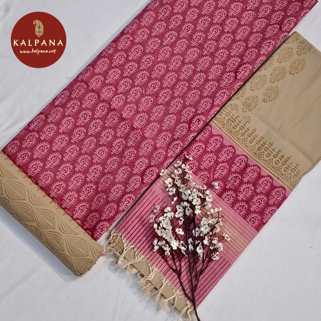All Over Print Printed Pure Cotton Unstitched Suit