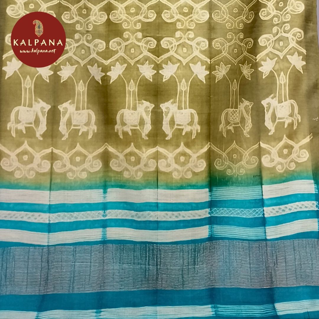 Handloom Tussar Silk Dupatta - Kalpana